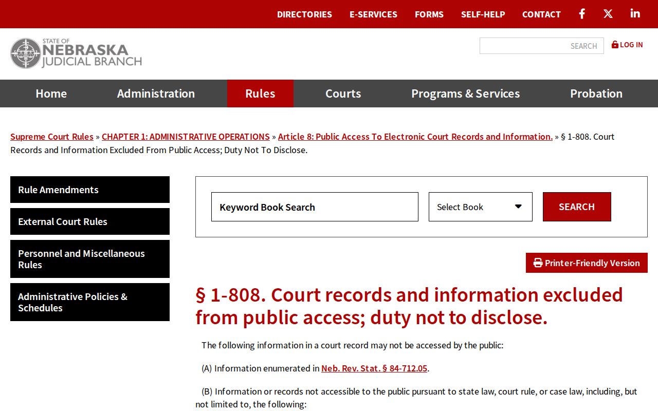 Holt County court record search excluded sealed confidential records rule