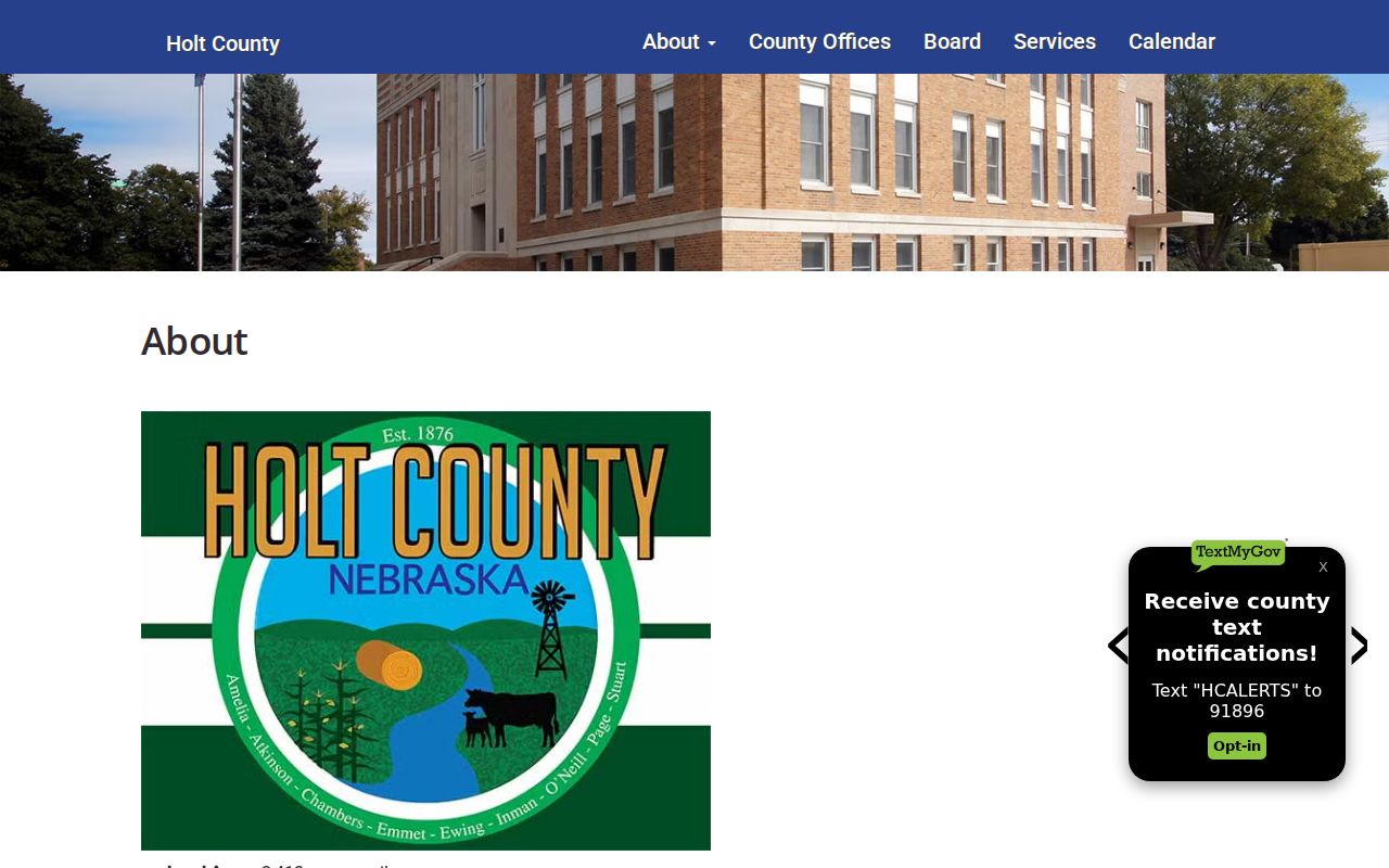 Holt County court docket county seat and community information