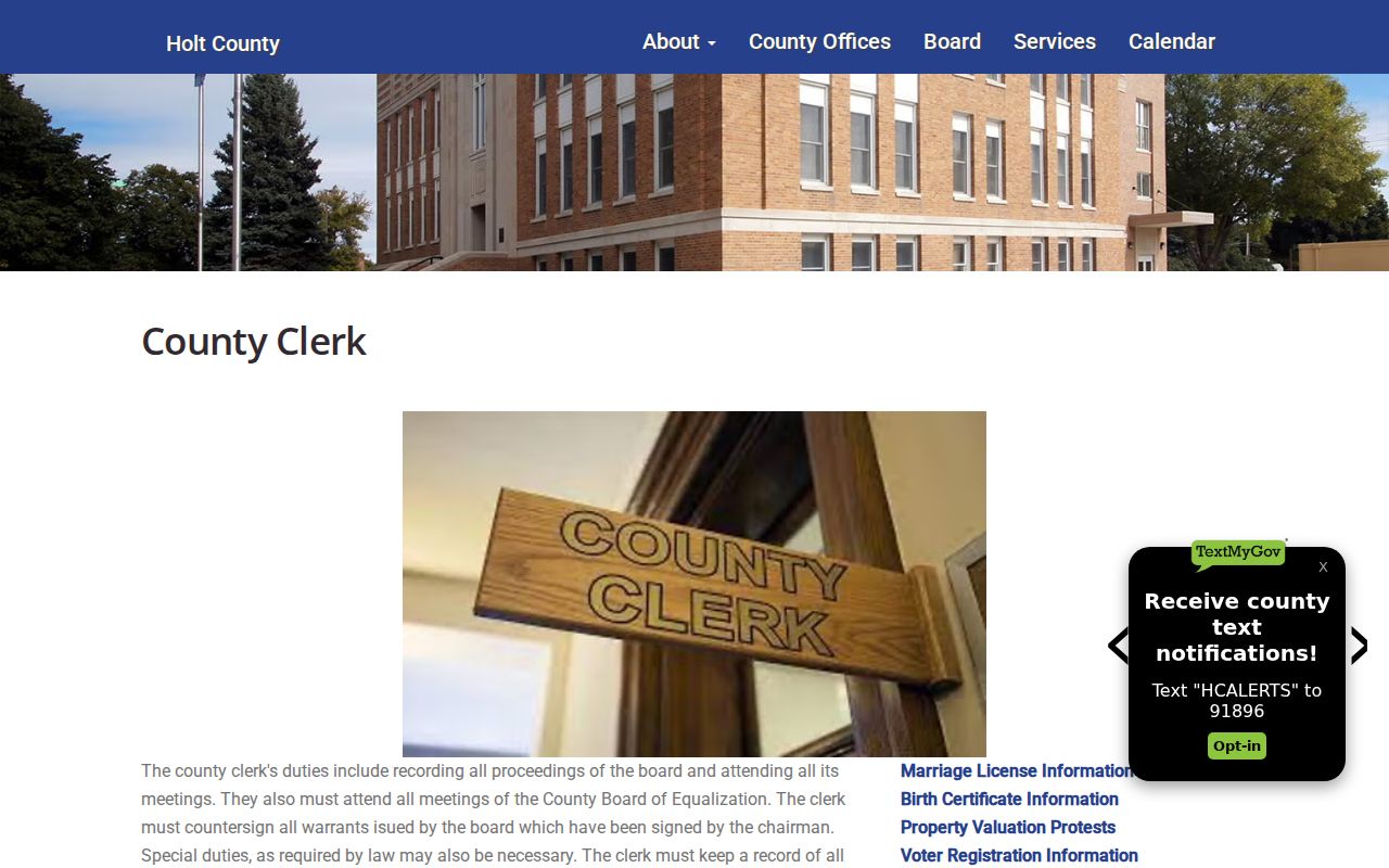 O'Neill court docket county clerk office distinction
