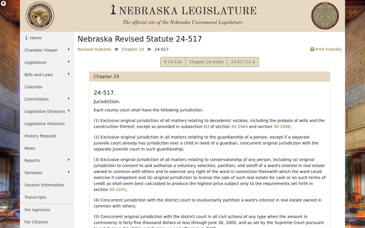 Stuart court docket Nebraska county court jurisdiction statute